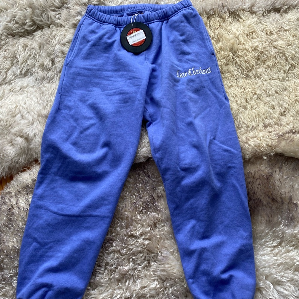Late Checkout Embroidered Sweatpants